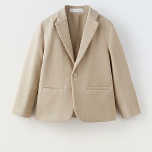 Zara Boys Tan Blazer Size 8 Holiday Edition